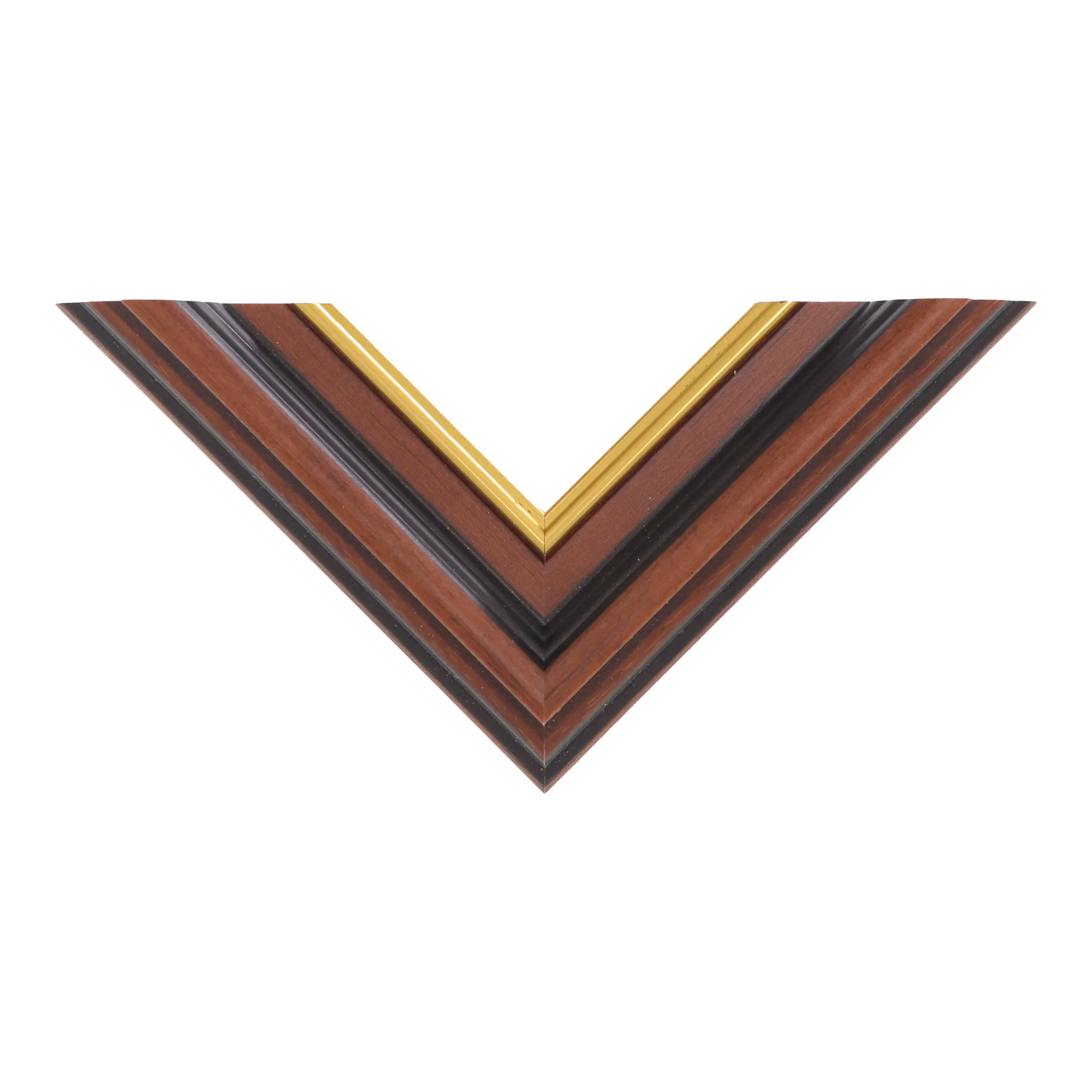 Top view of Empire III picture frame in brown & gold
