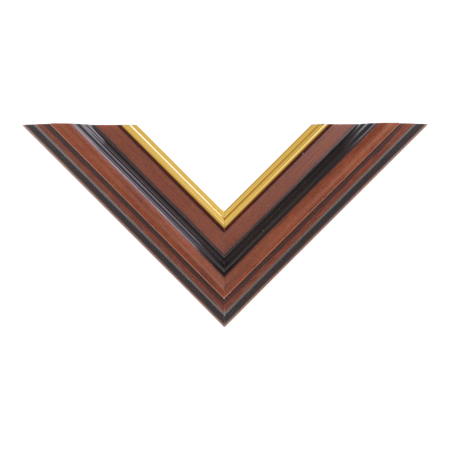 Top view of Empire III picture frame in brown & gold
