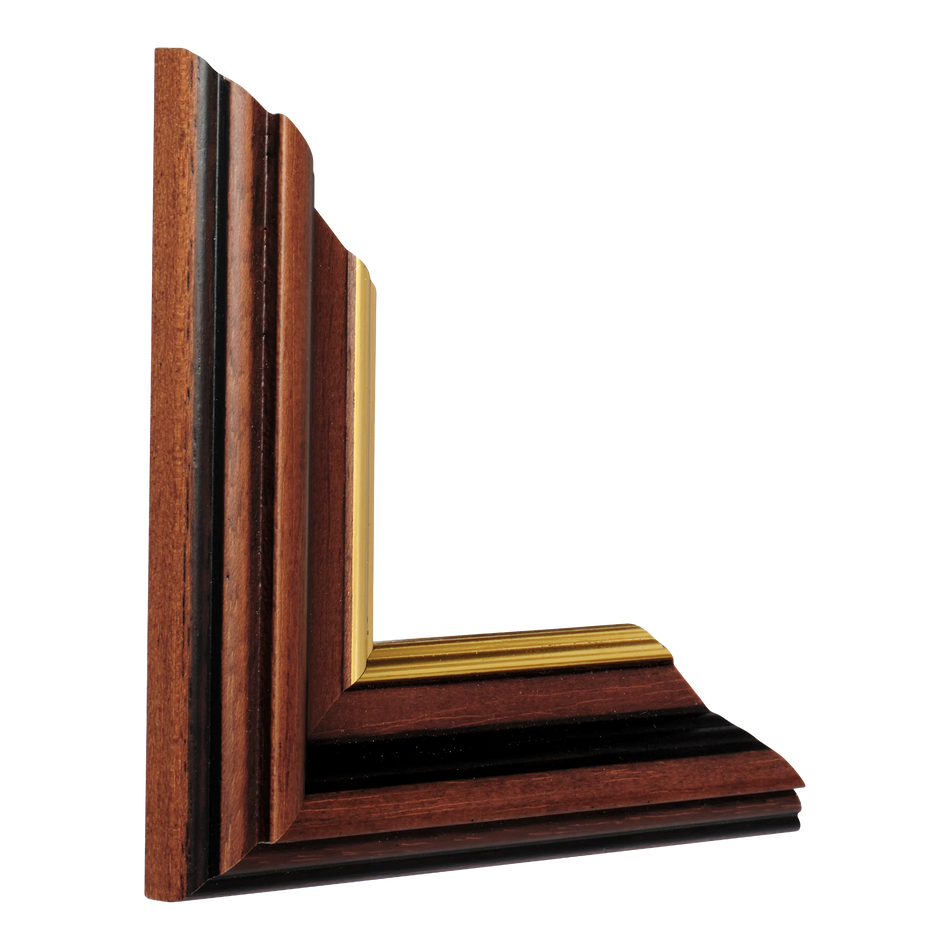 Vertical view of empire iii brown & gold picture frame