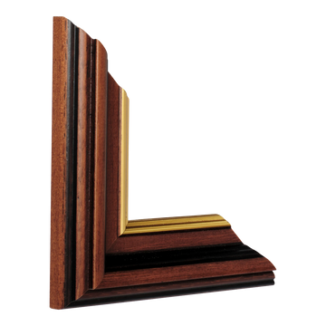 Vertical view of empire iii brown & gold picture frame