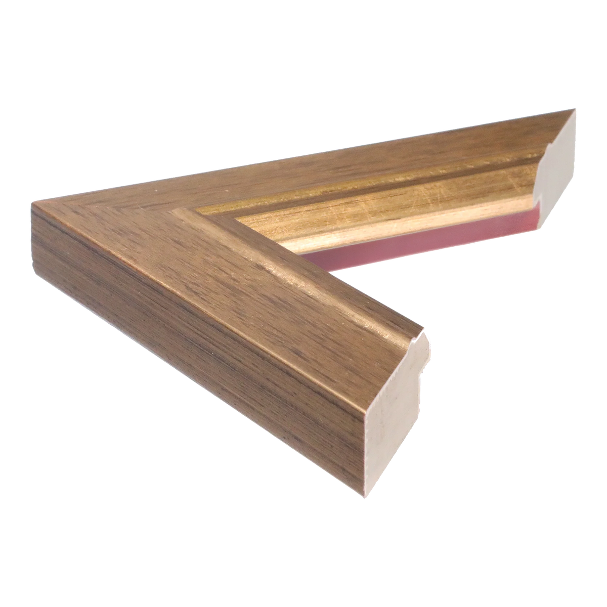 Side view of Florenza picture frame in gold