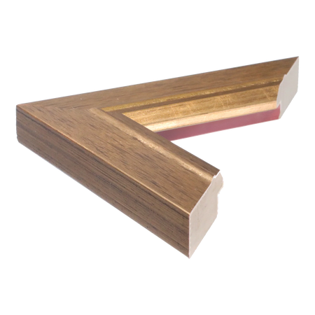 Side view of Florenza picture frame in gold