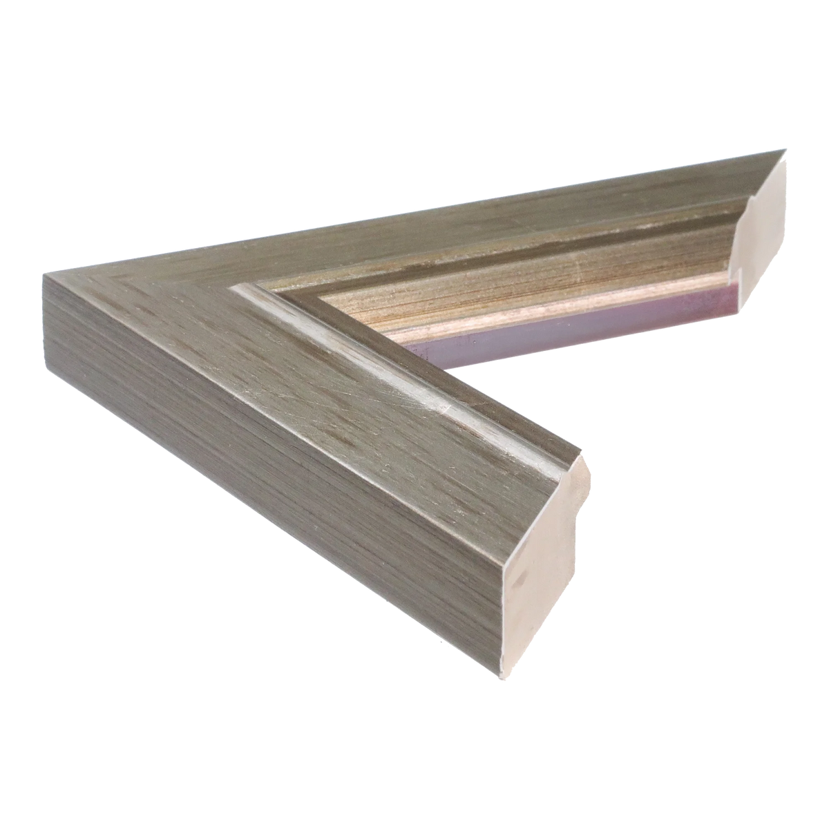 Side view of Florenza picture frame in silver