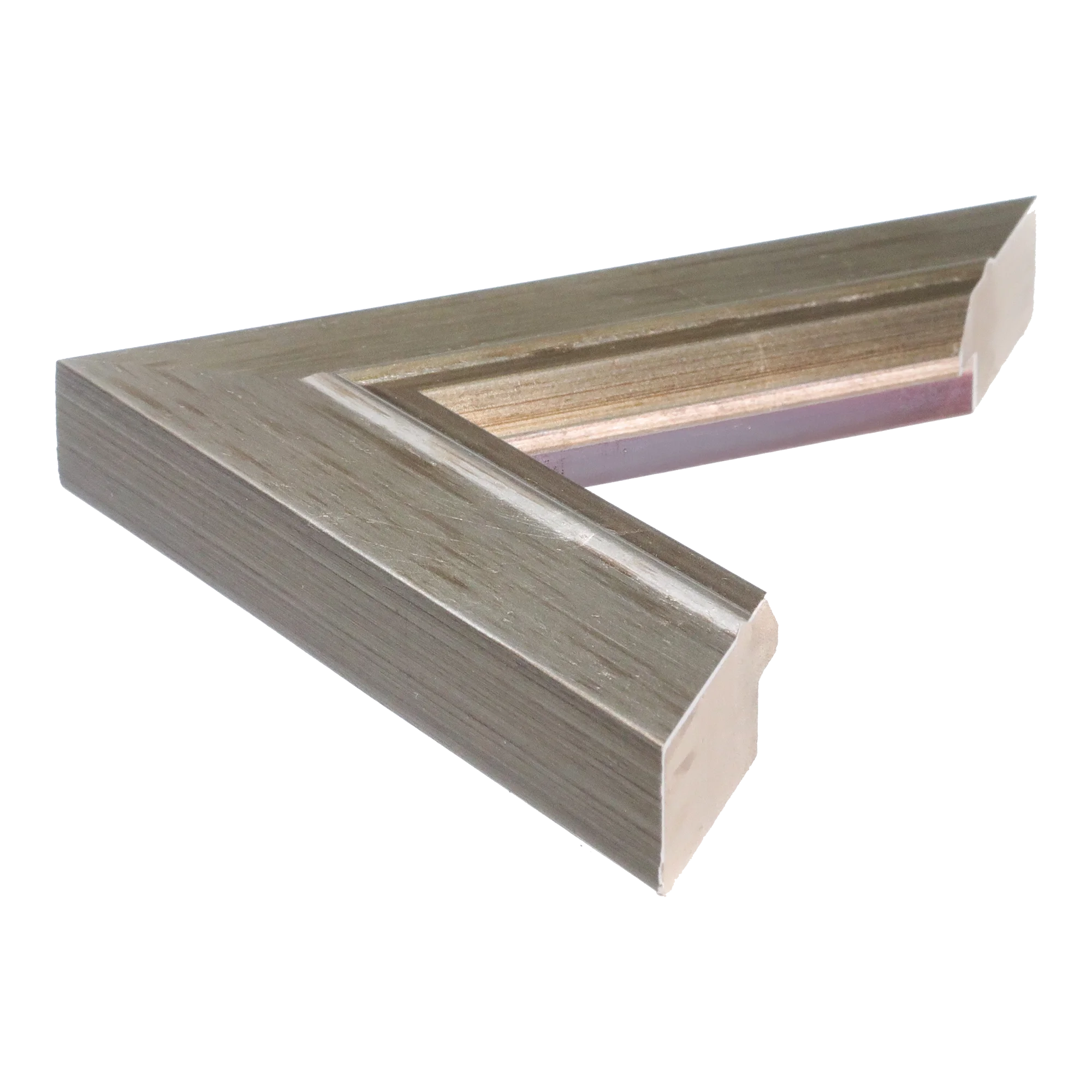Side view of Florenza picture frame in silver