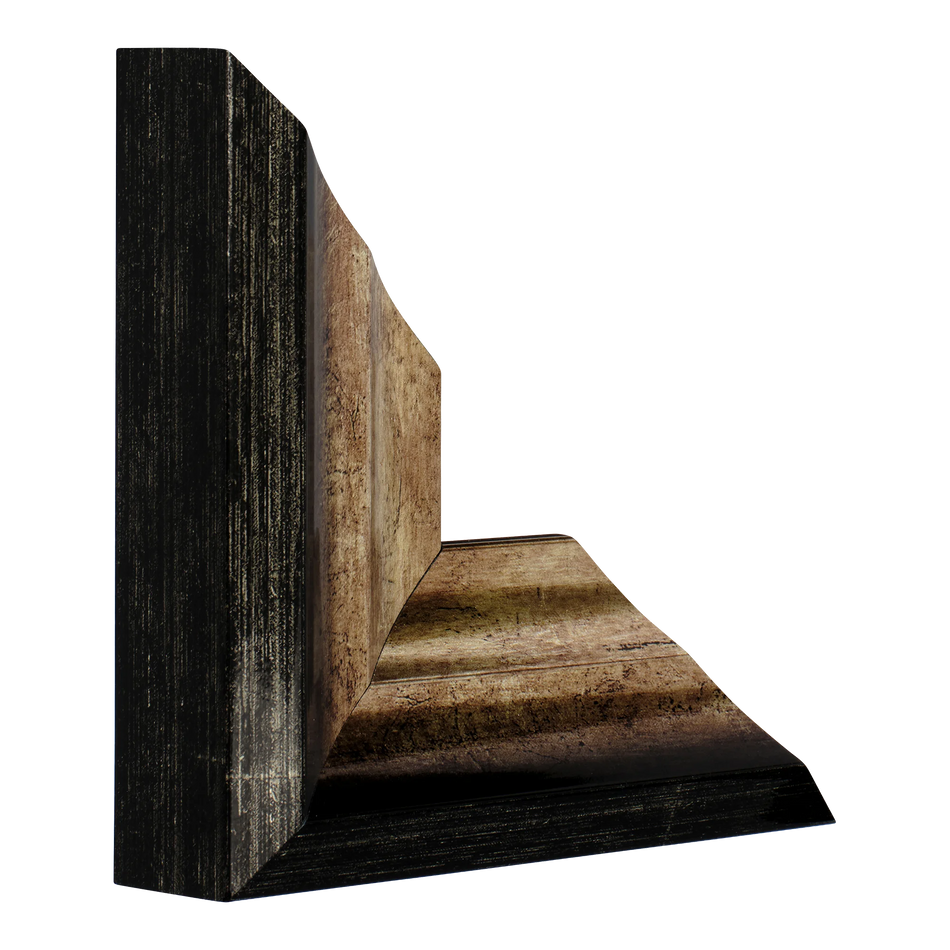 Vertical view of flow i champagne picture frame