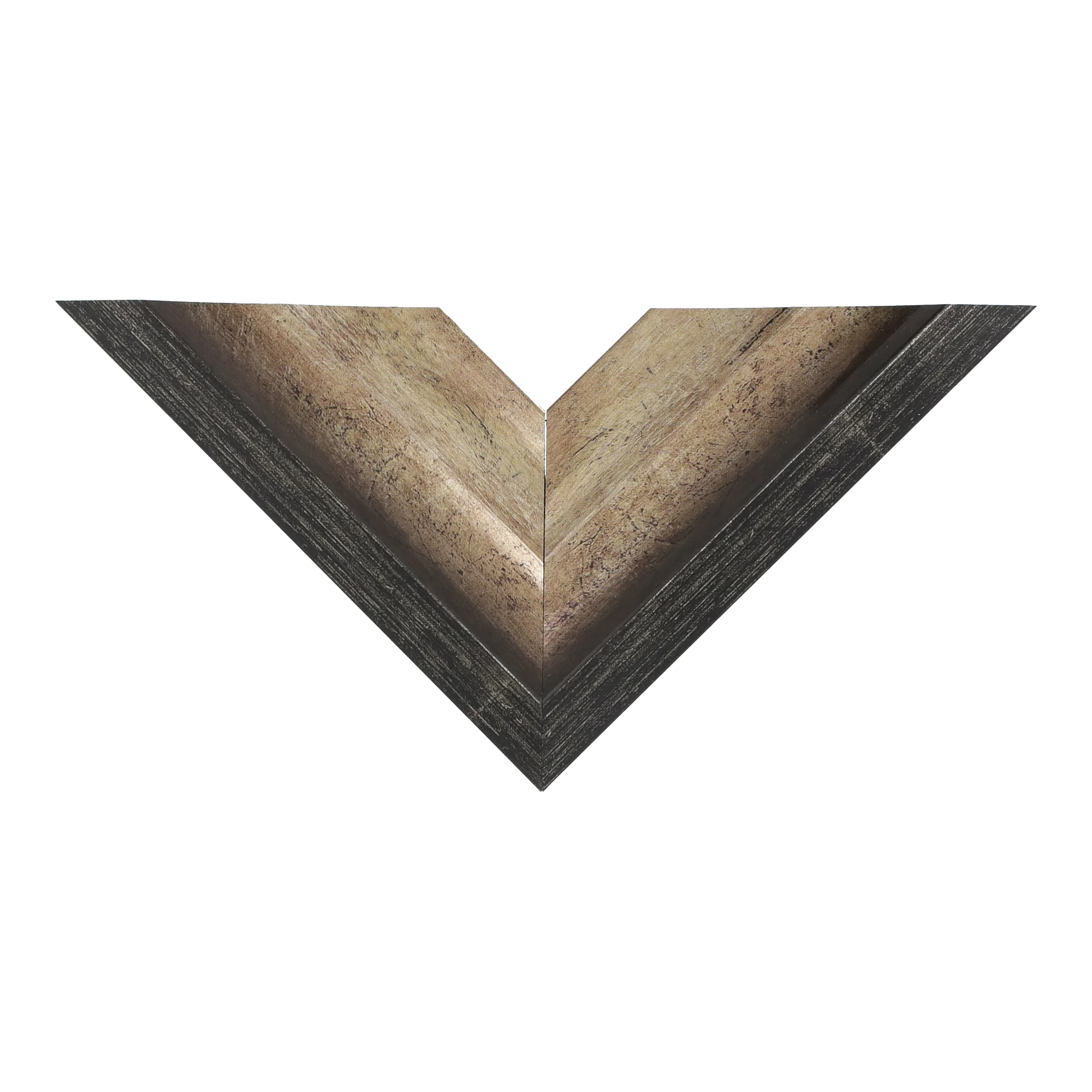 Top view of Flow I picture frame in champagne