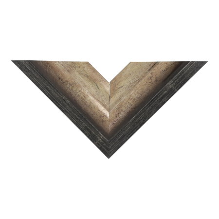 Top view of Flow I picture frame in champagne