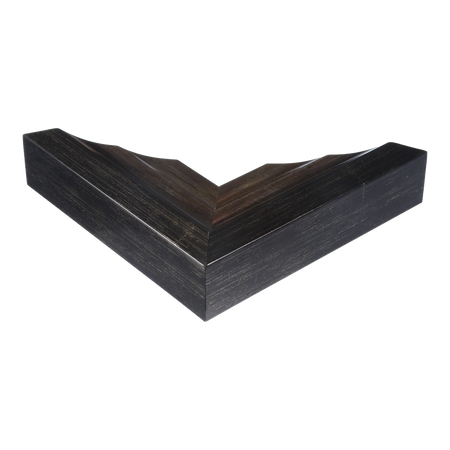 Corner view of Flow I in champagne picture frame