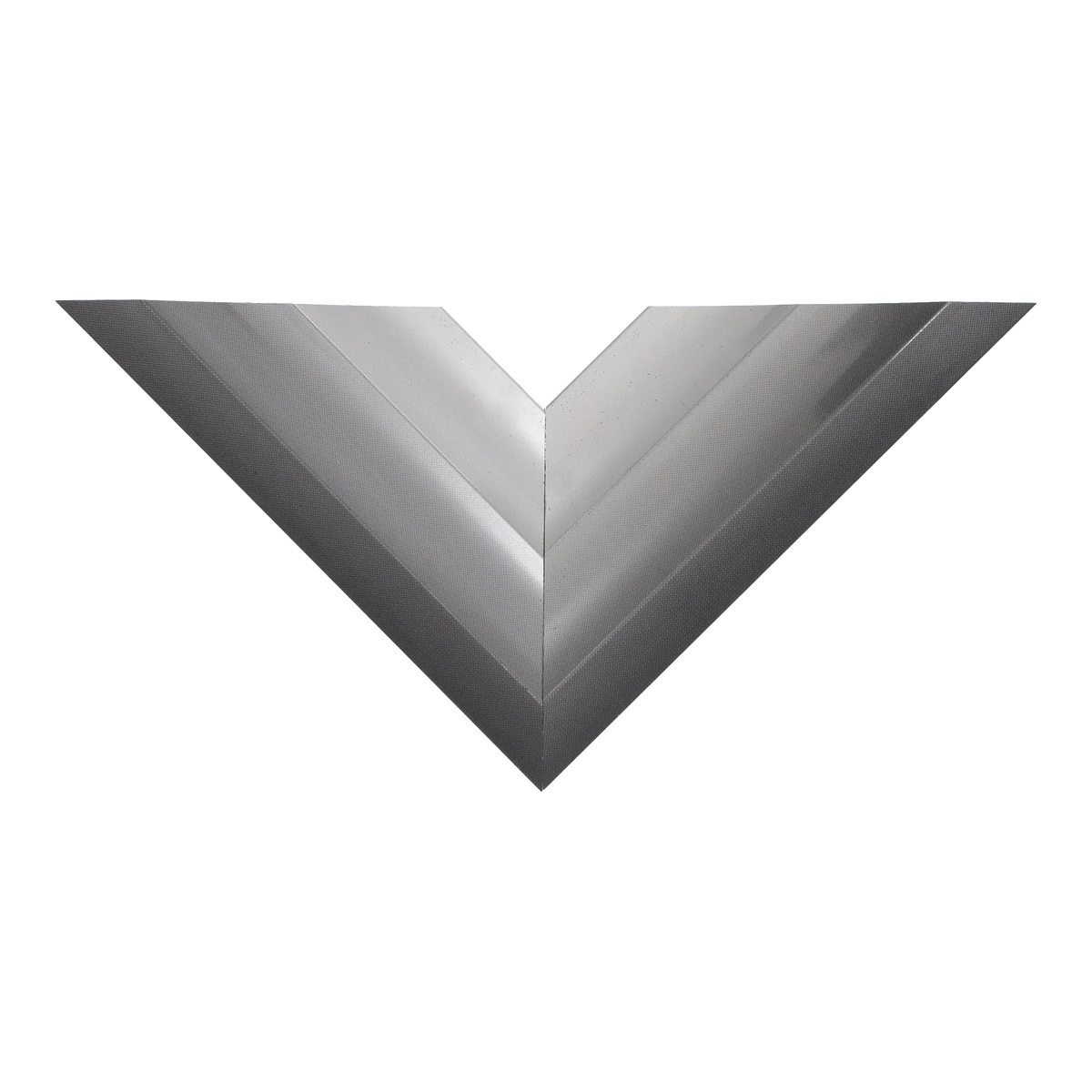 Top view of Flow I picture frame in gunmetal & silver