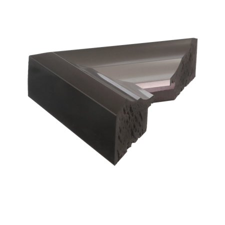 Side view of Flow I picture frame in gunmetal & silver