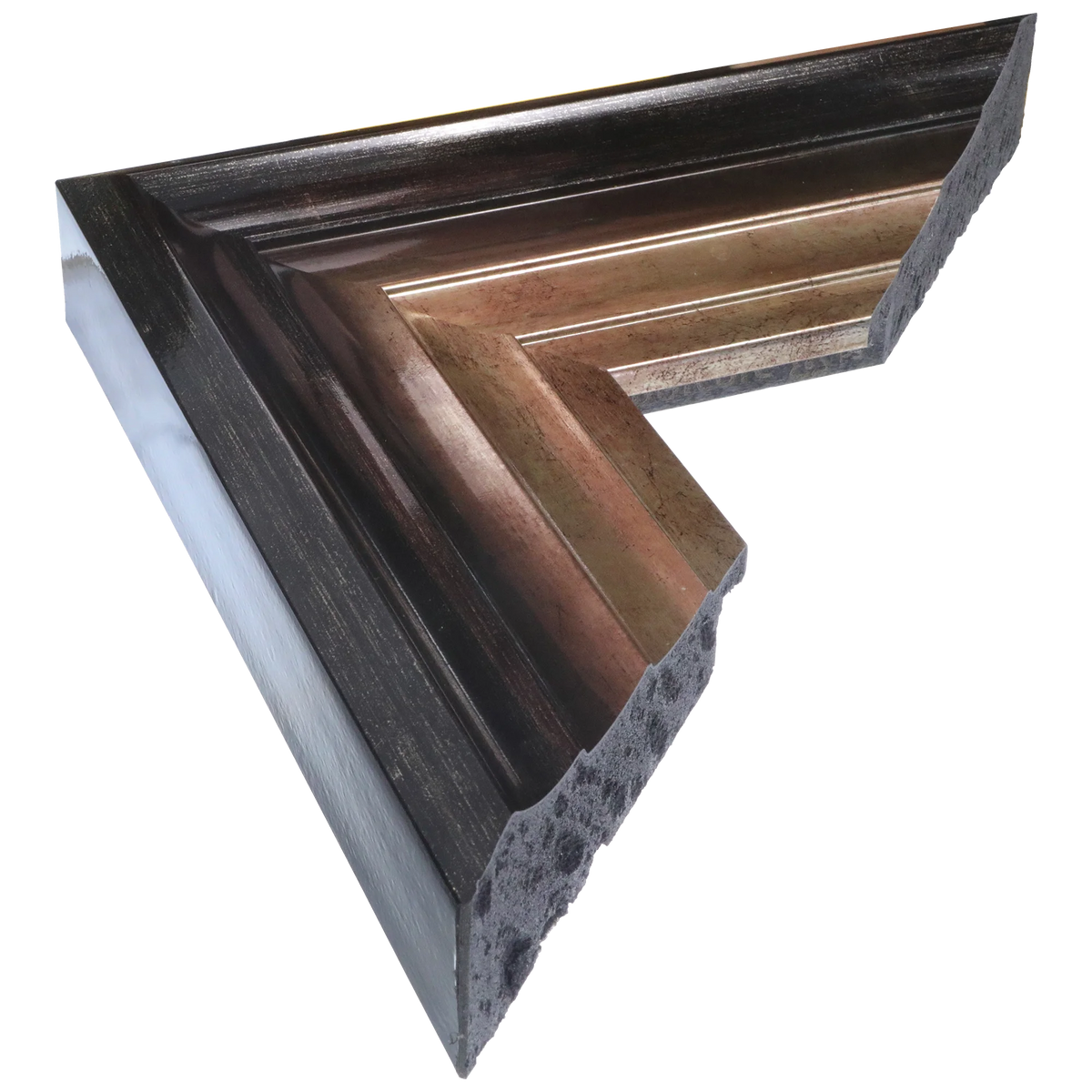 Flow II in champagne picture frame