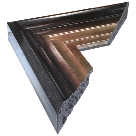 Flow II in champagne picture frame