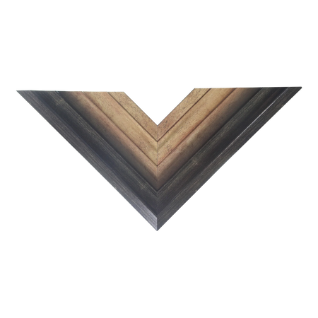 Top view of Flow II picture frame in champagne