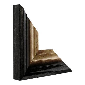 Flow II in champagne picture frame