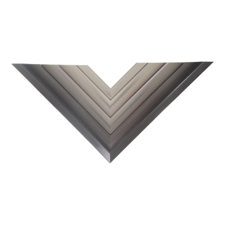 Top view of Flow II picture frame in gunmetal & silver