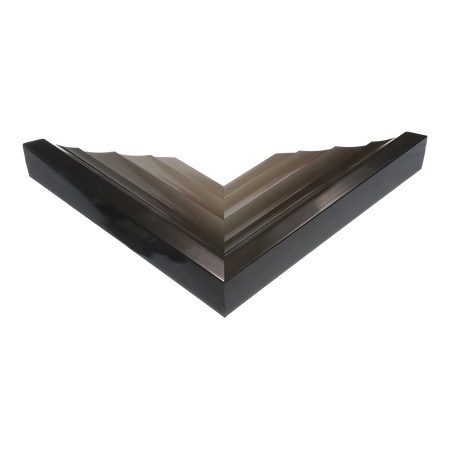 Corner view of Flow II in gunmetal & silver picture frame