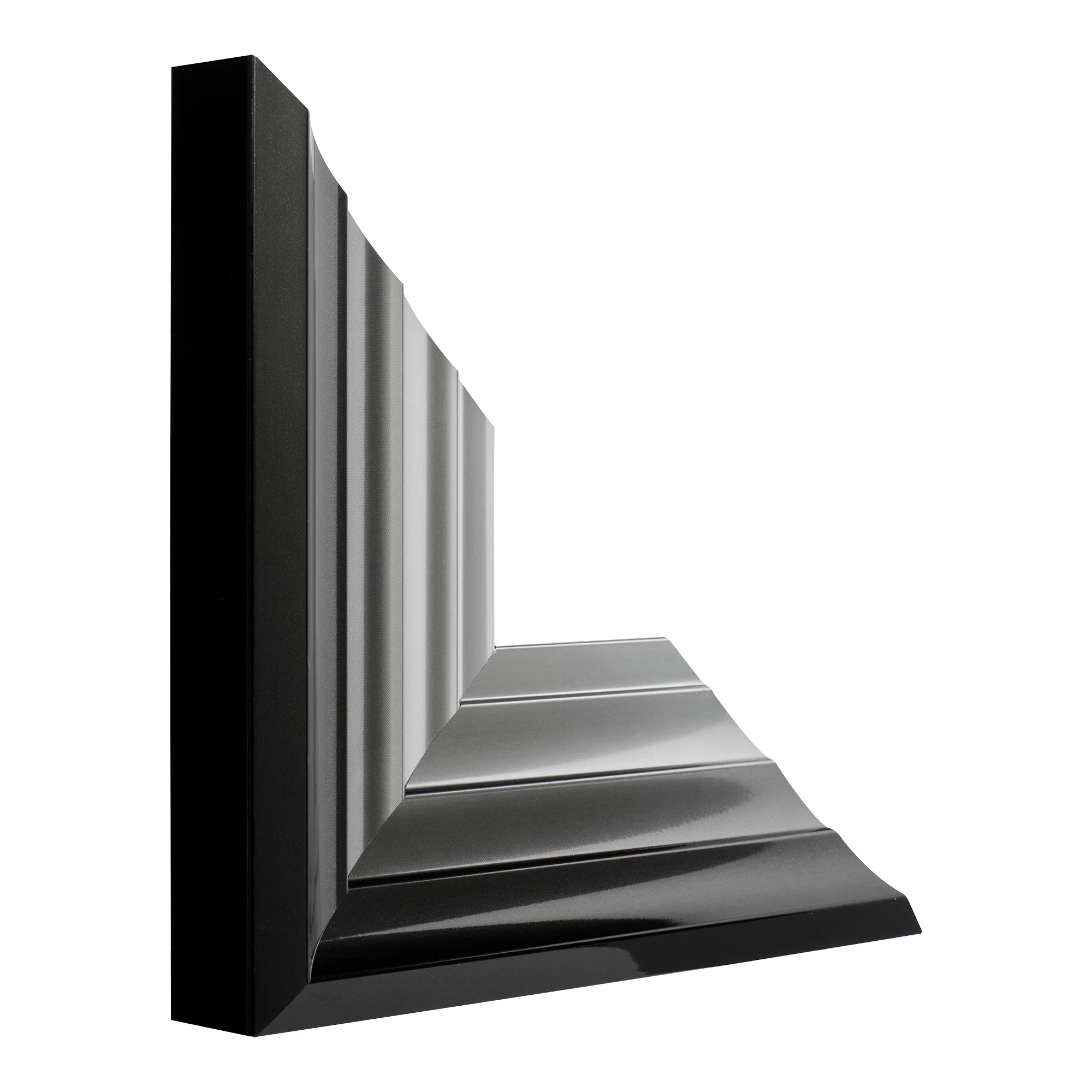 Vertical view of flow ii gunmetal & silver picture frame sample