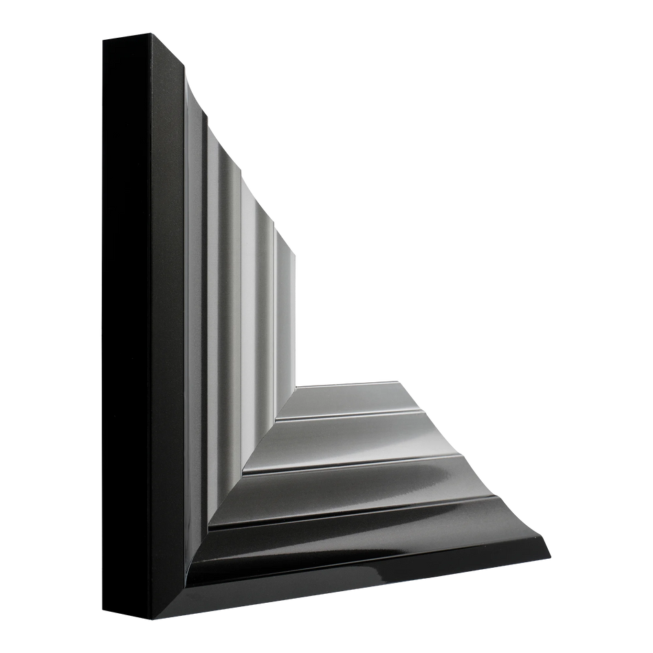 Vertical view of flow ii gunmetal & silver picture frame sample