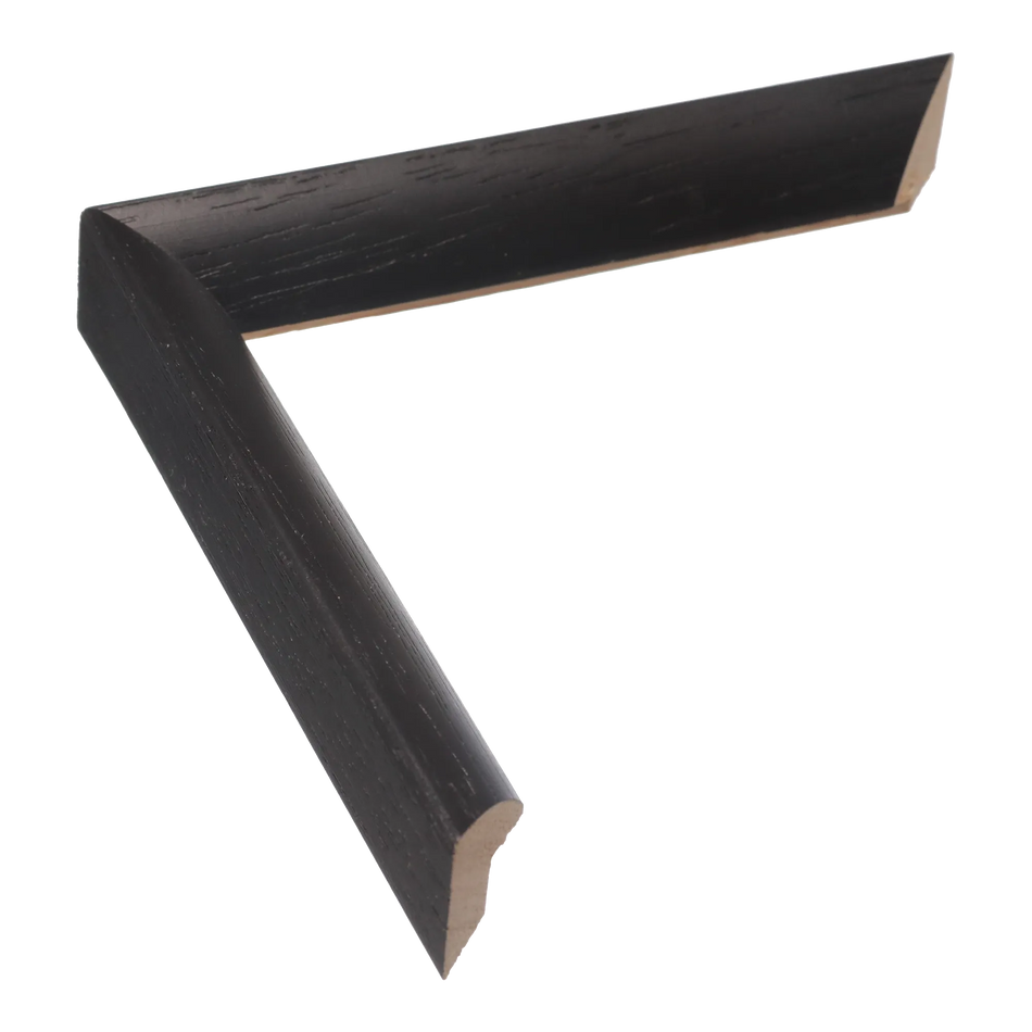 Flux in black grain picture frame