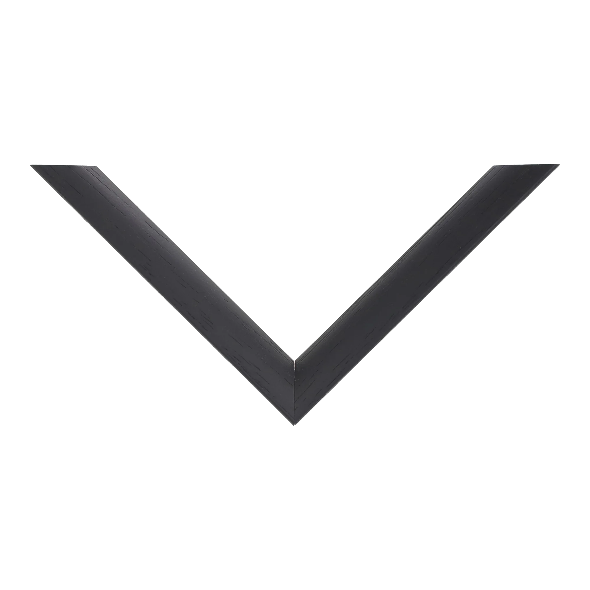 Top view of Flux picture frame in black grain