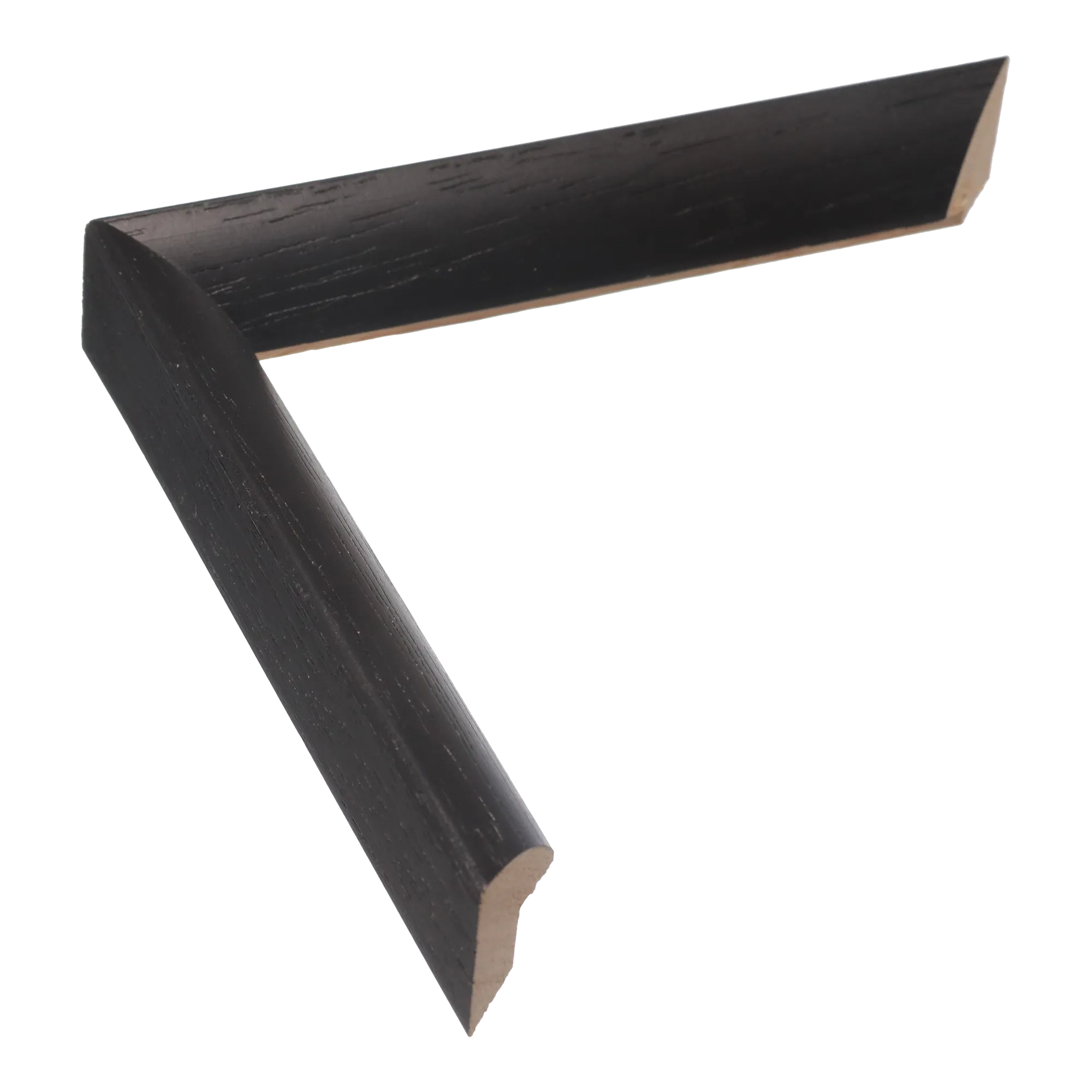 Flux in black grain picture frame