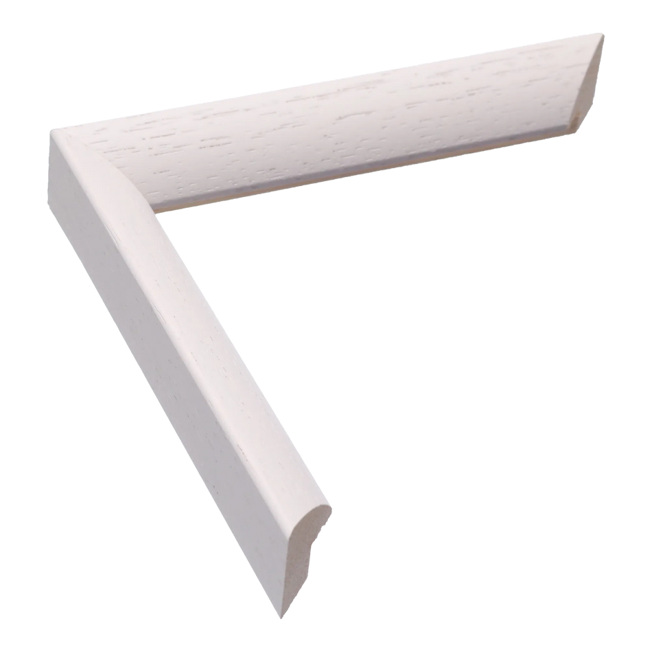 Flux in white grain picture frame