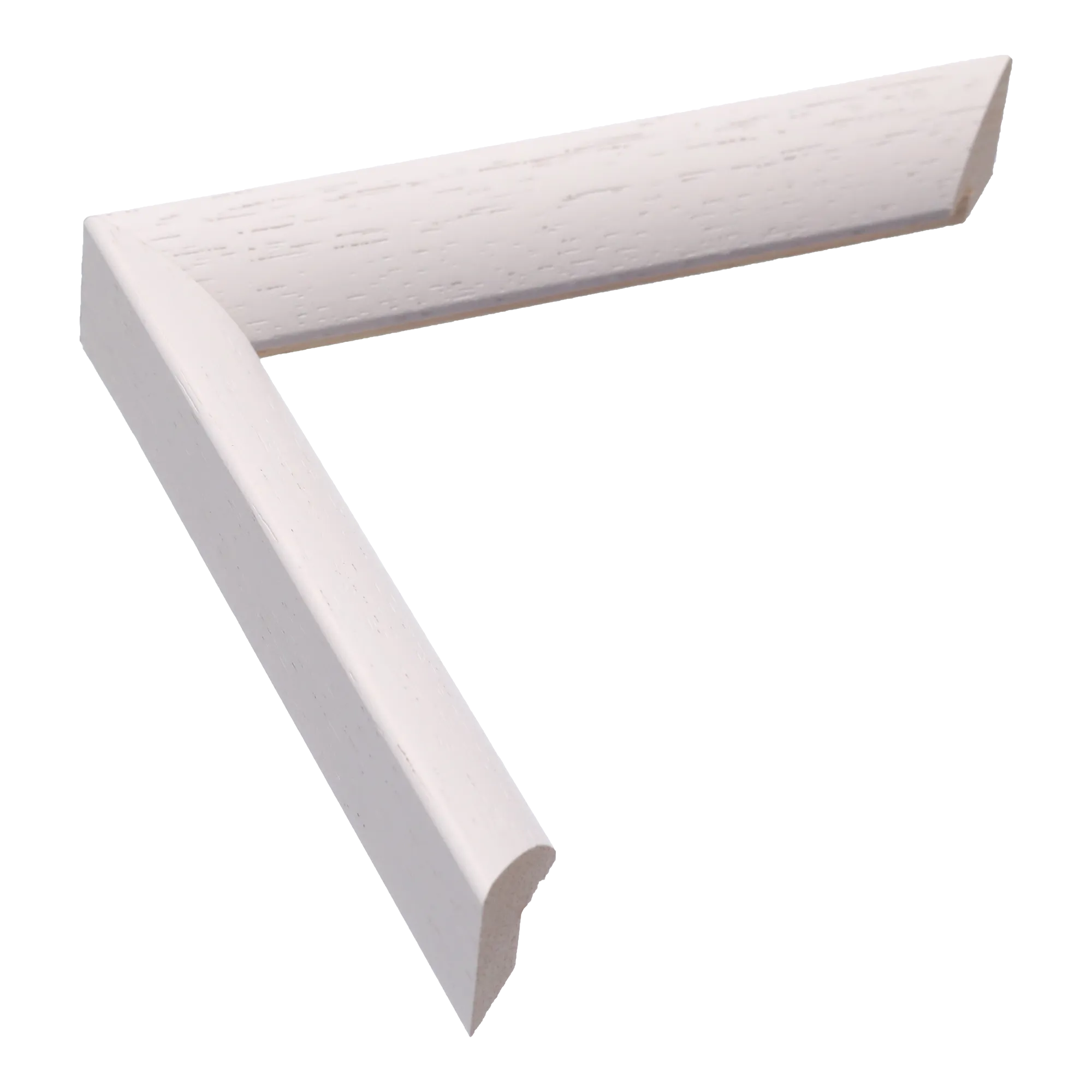 Flux in white grain picture frame