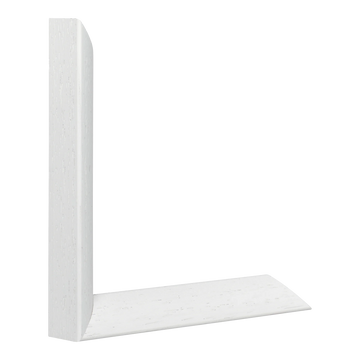 Vertical view of flux white grain picture frame sample