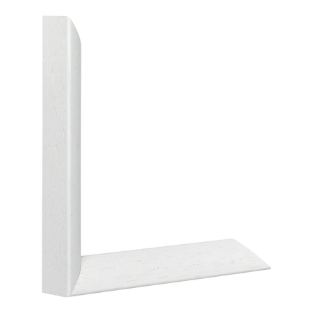 Vertical view of flux white grain picture frame sample