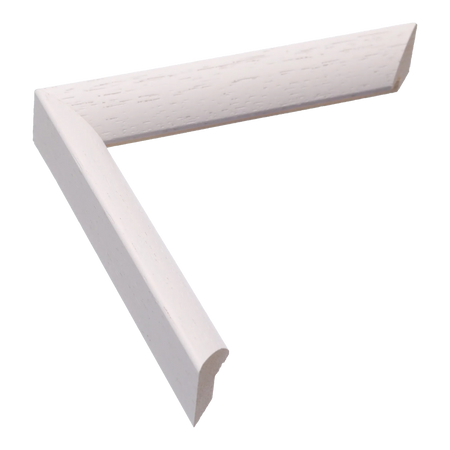 Flux in white grain picture frame