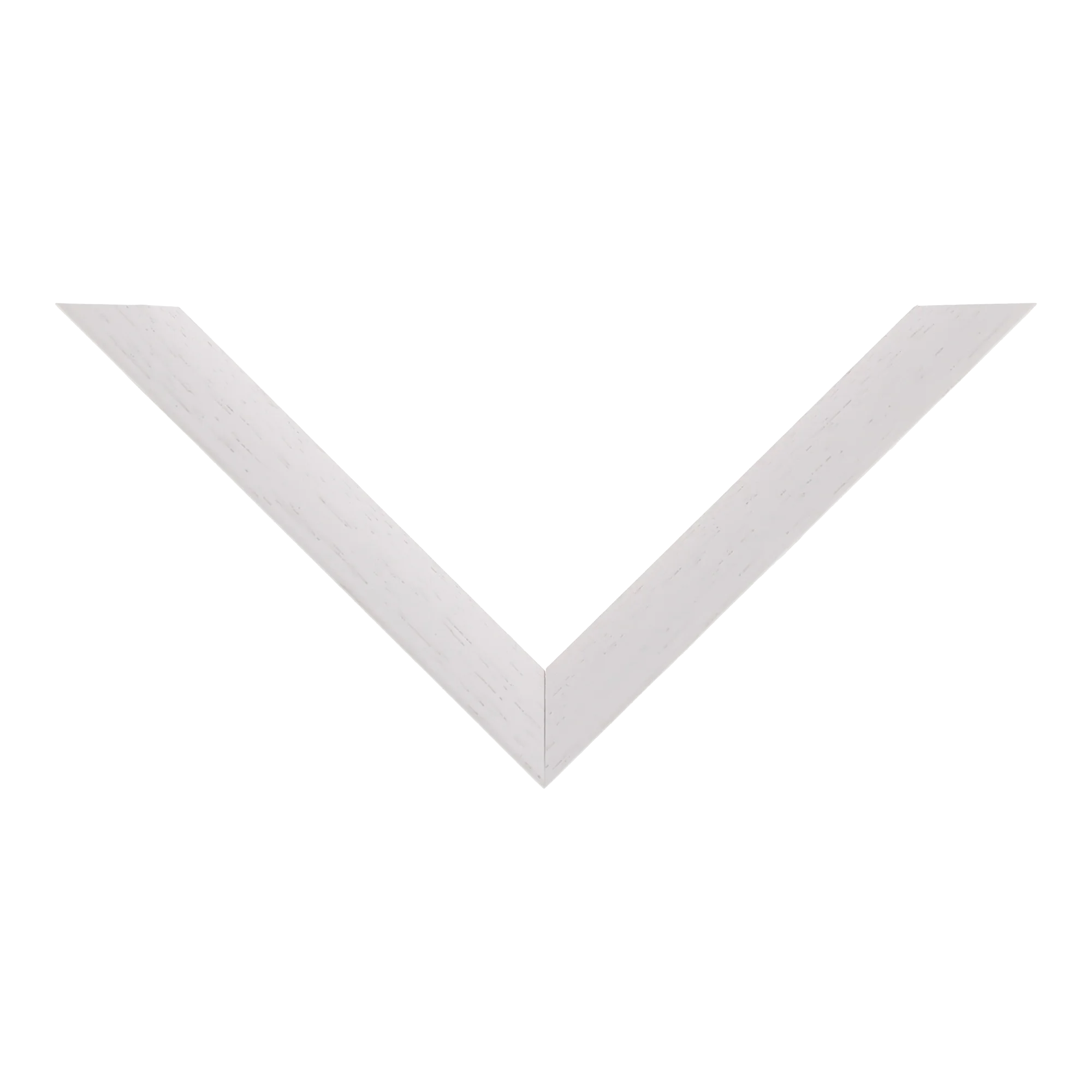 Top view of Flux picture frame in white grain