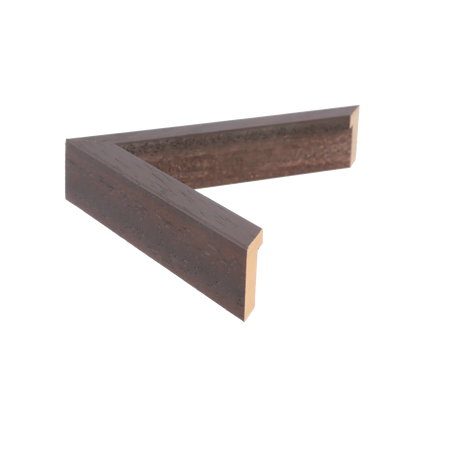 Side view of Gelato picture frame in brown