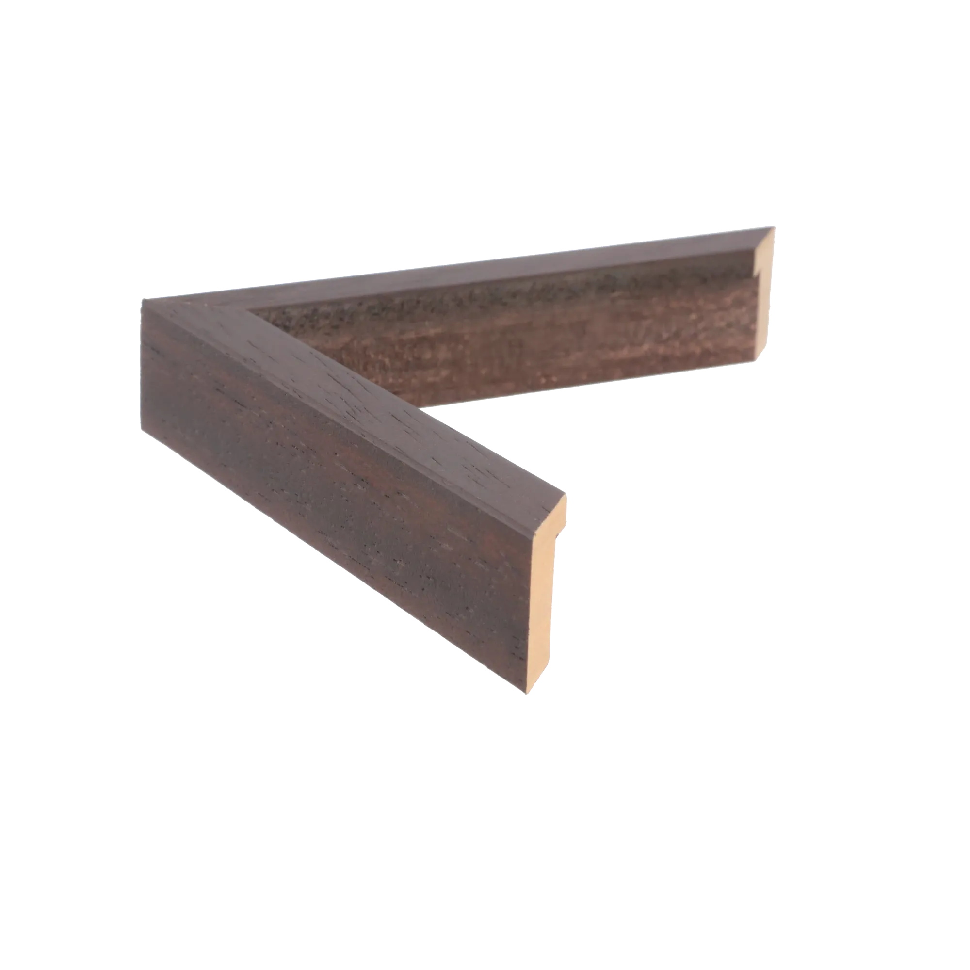 Side view of Gelato picture frame in brown