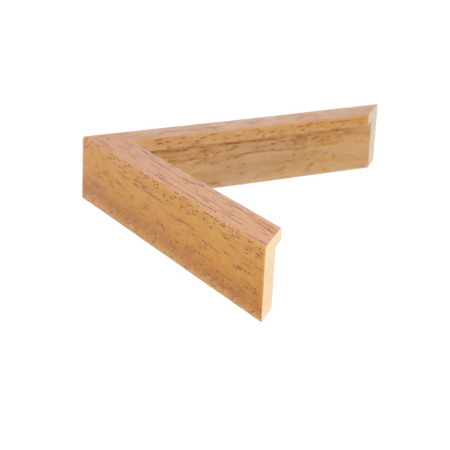 Side view of Gelato picture frame in natural