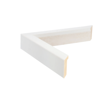 Side view of Gelato picture frame in white