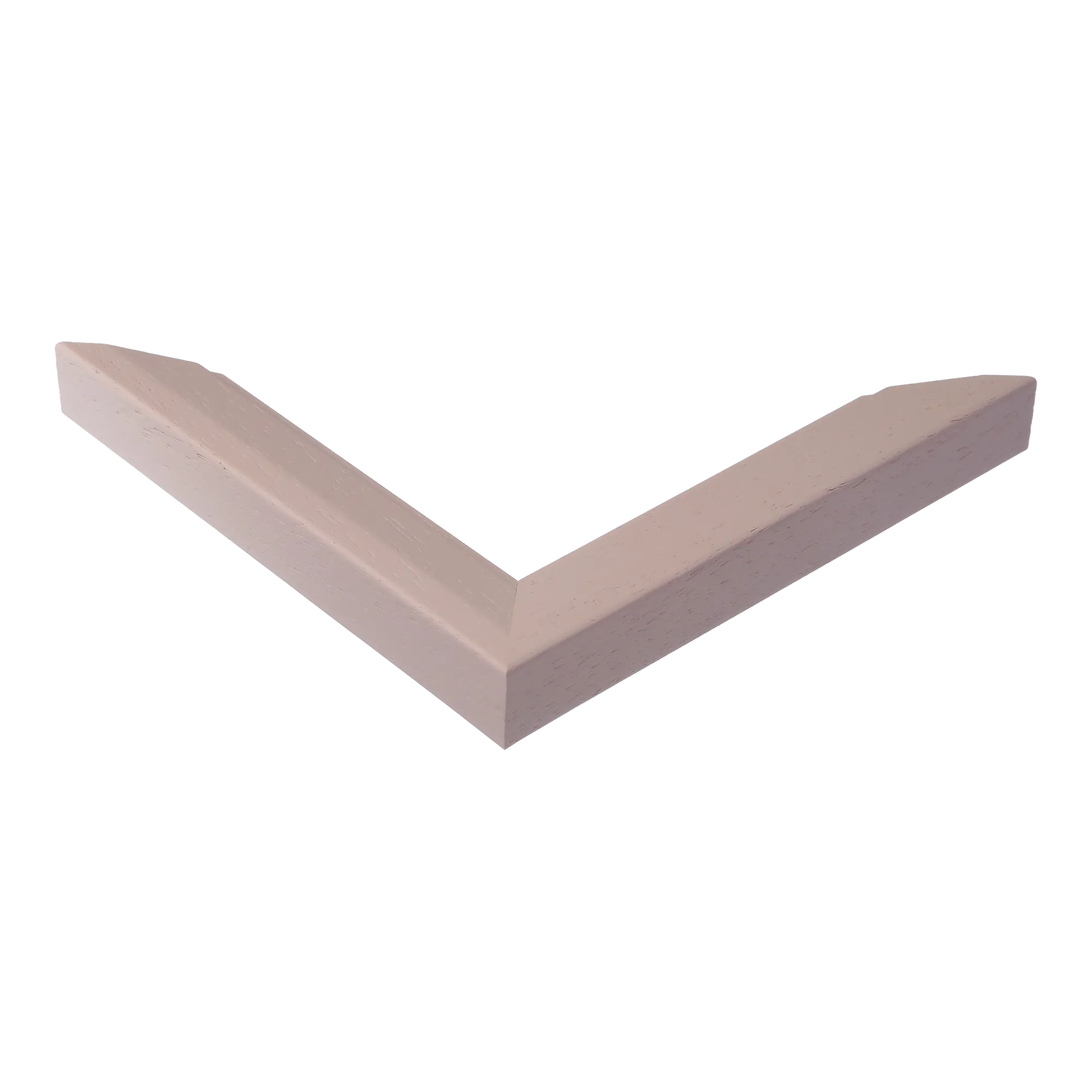 Corner view of Geo in taupe picture frame