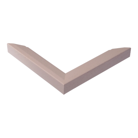 Corner view of Geo in taupe picture frame