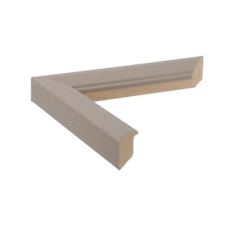 Side view of Geo picture frame in taupe