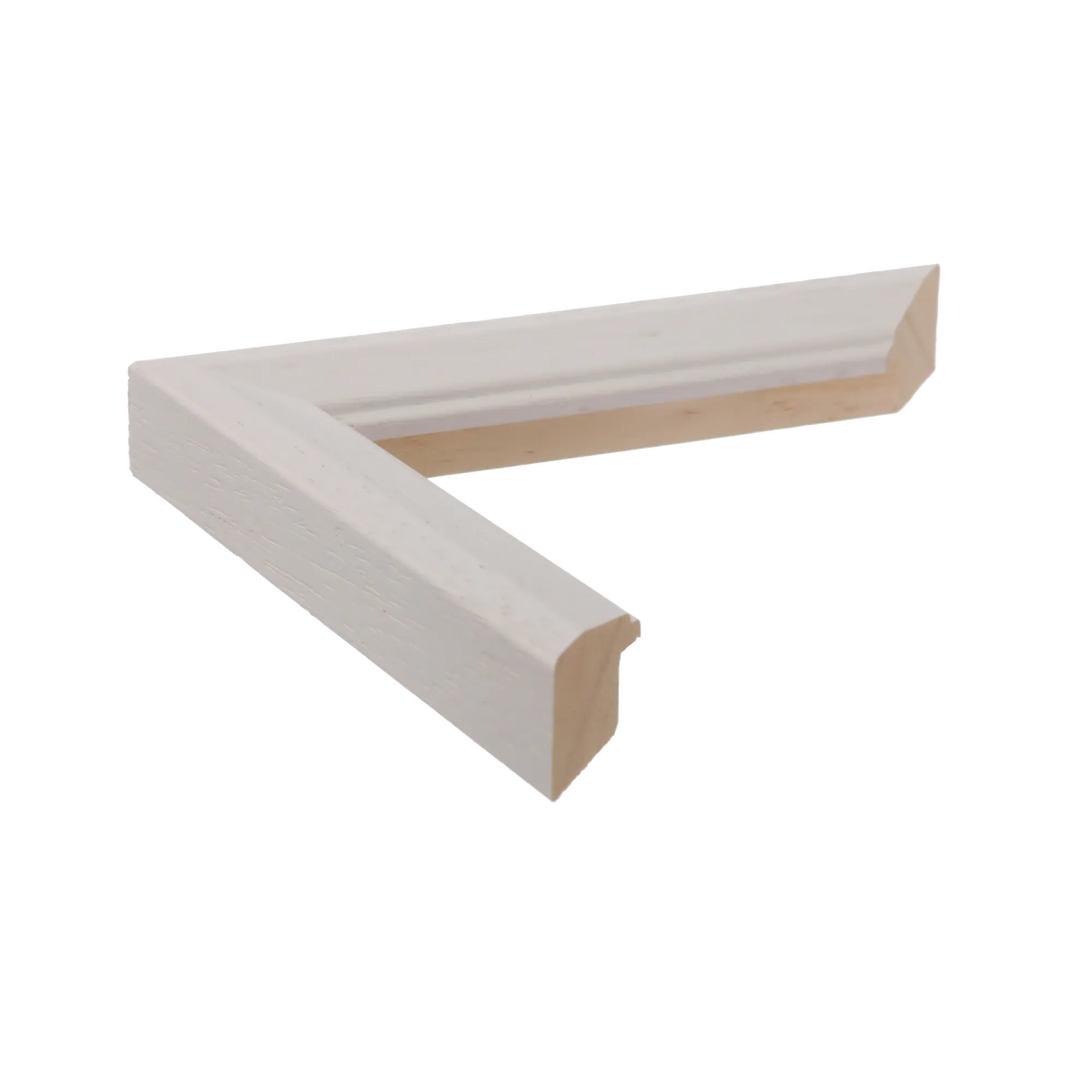 Side view of Geo picture frame in white