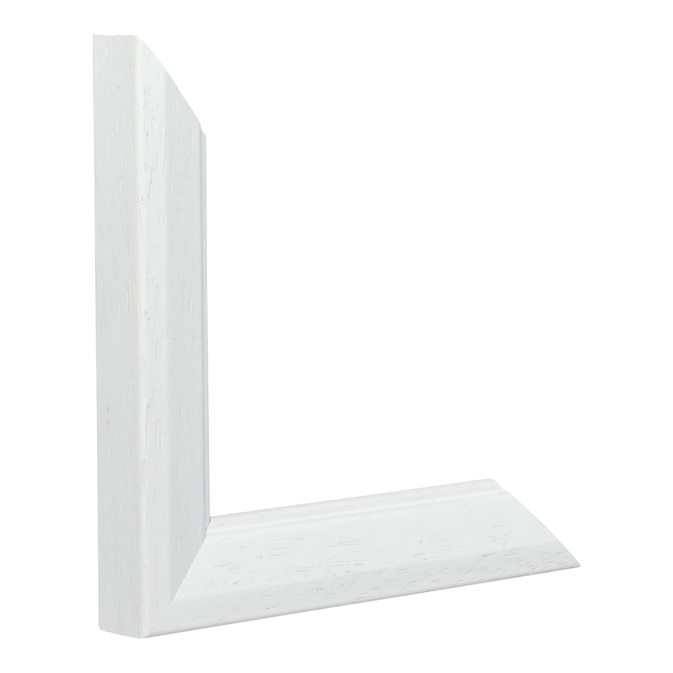 Vertical view of geo white picture frame