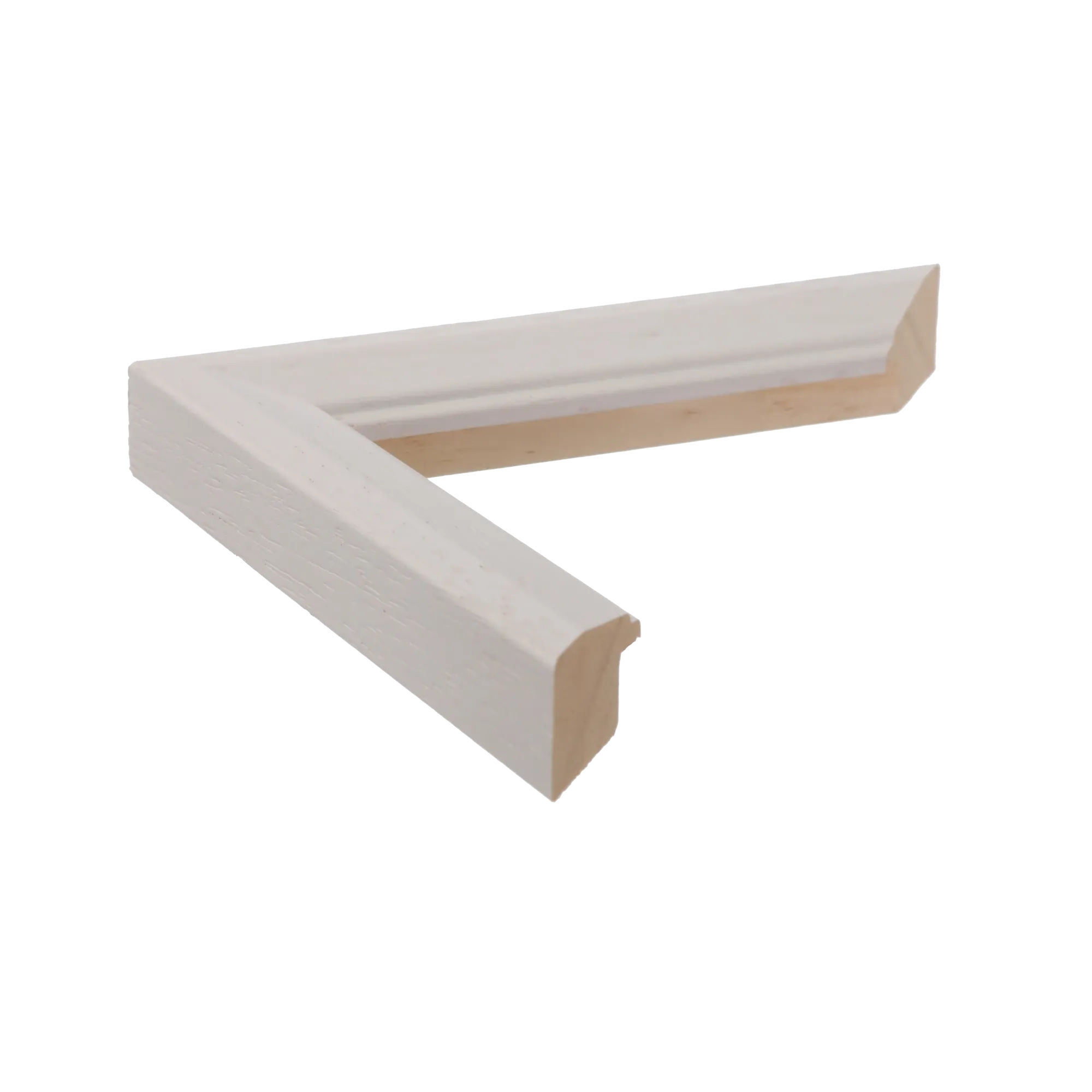 Side view of Geo picture frame in white