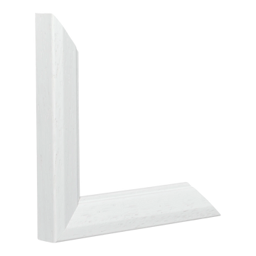Vertical view of geo white picture frame sample
