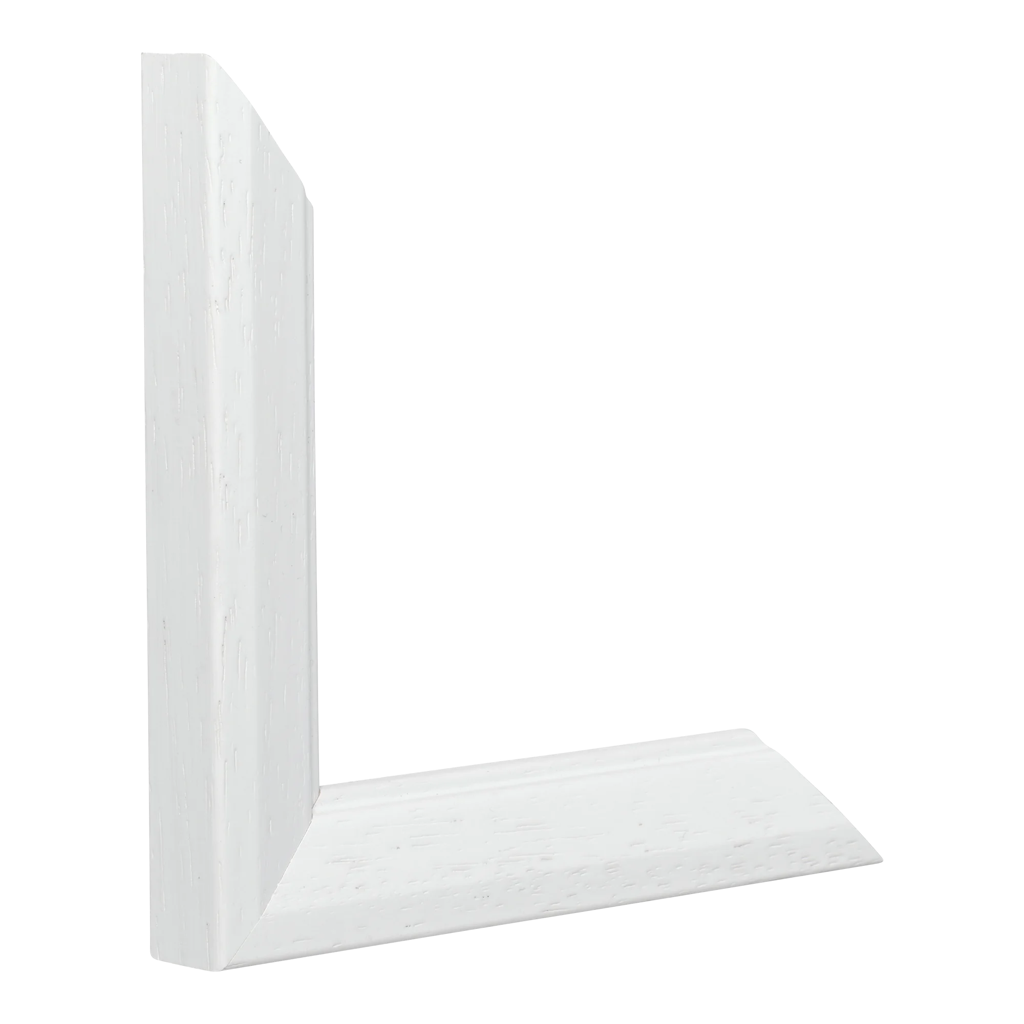 Vertical view of geo white picture frame