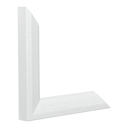 Vertical view of geo white picture frame