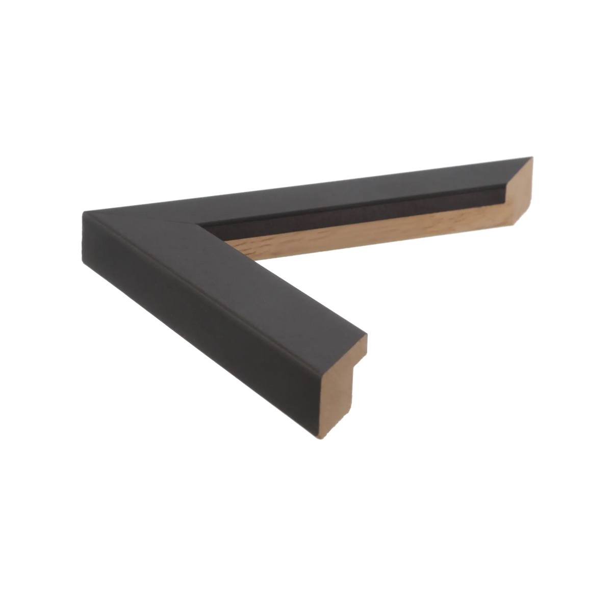 Side view of Grace picture frame in black