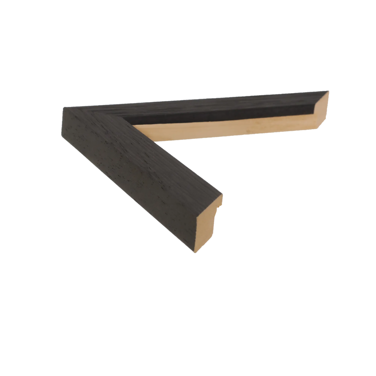 Side view of Groove I picture frame in black