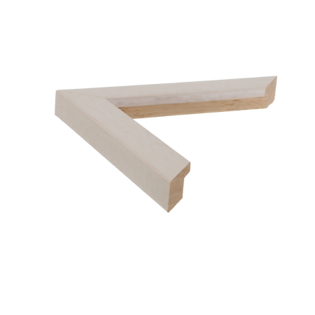 Side view of Groove I picture frame in white