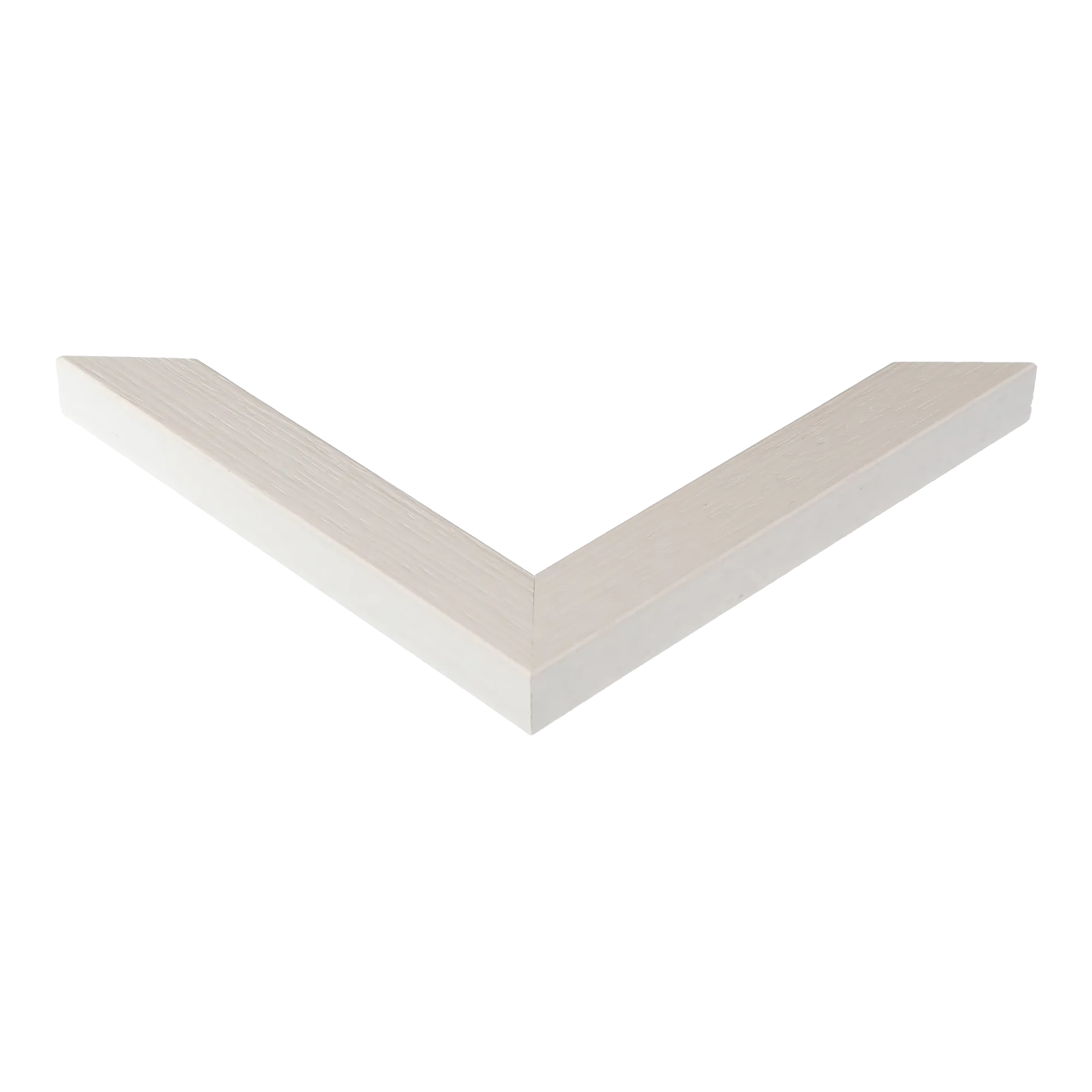 Corner view of Groove I in white picture frame