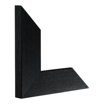 Vertical view of groove ii black grain picture frame sample