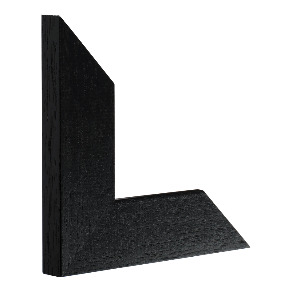 Vertical view of groove ii black grain picture frame